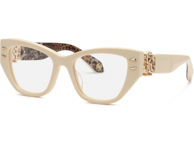 ROBERTO CAVALLI VRC075M 9X7,  SHINY FULL CREAM, CLEAR