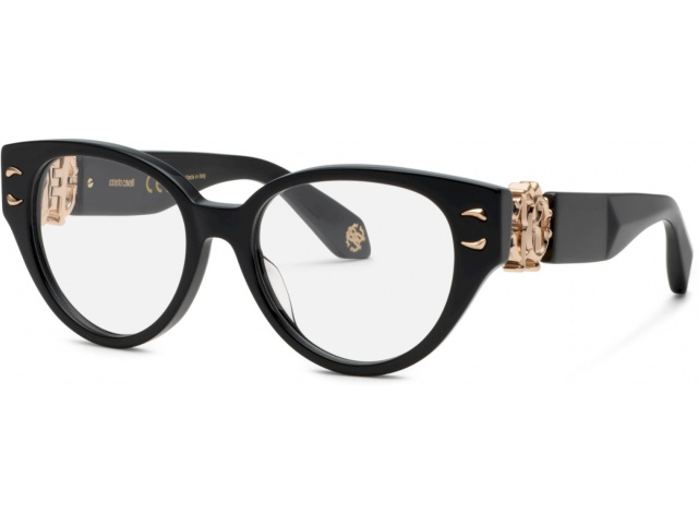 ROBERTO CAVALLI VRC076M 700,  SHINY BLACK, CLEAR