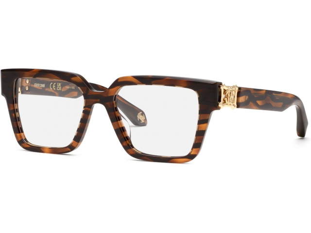 ROBERTO CAVALLI VRC100 4AH,  SHINY STRIPED CHELSEA HAVANA, CLEAR