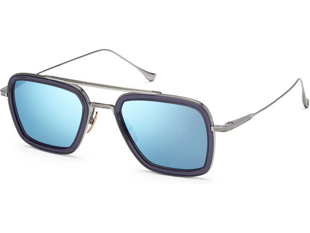 DITA FLIGHT.006 7806-A-SMK-PLD-52,  SMOKE GREY CRYSTAL - BLACK PALLADIUM, DARK GREY -BLUE MIRROR