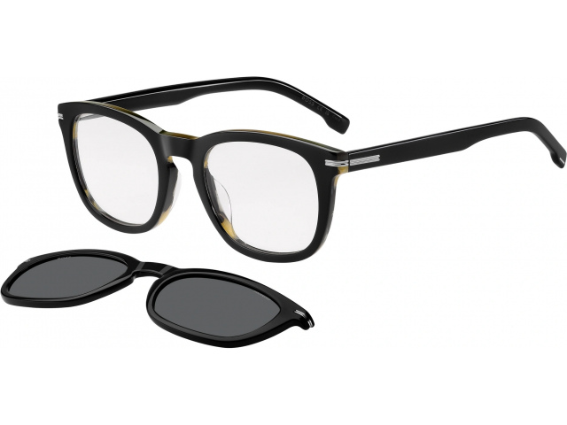    HUGO BOSS 1725/G/CS QF6 BLACK STRIPED WHITE