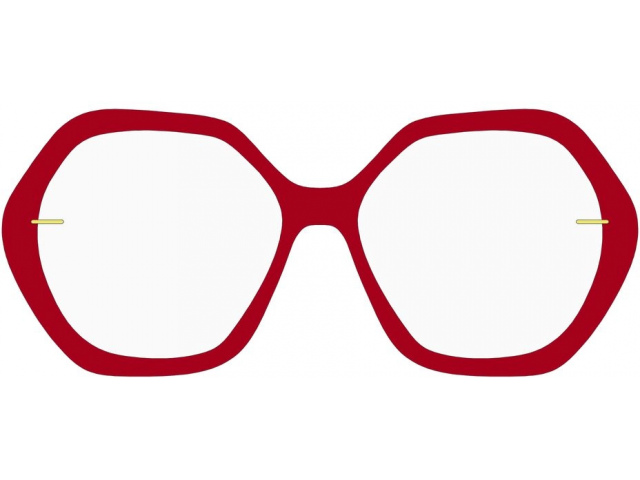 MONOGRAM MNPA503 GD/RD,  GOLD/RED, CLEAR