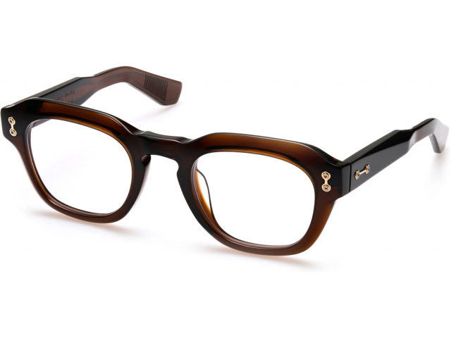 AKONI BLAZE BRN - GLD,  Crystal Dark Brown - 12K Gold Brushed, CLEAR