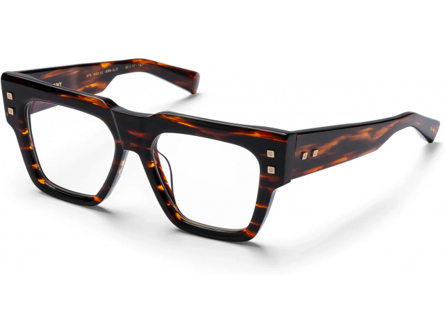 BALMAIN B - ARMY BRN - GLD,  Brown Swirl - 12k Gold, Brown