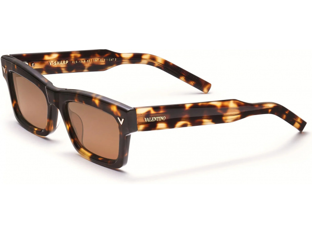 VALENTINO V - SHARP TRT - GLD,  Brown Tortoise - V-Light Gold, Dark Brown