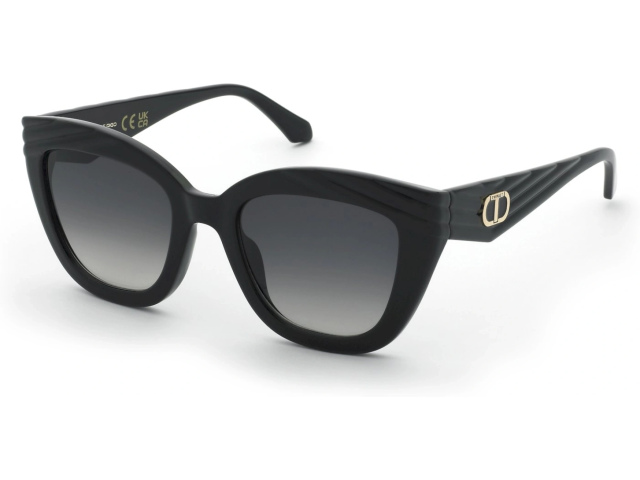 TWINSET STW100 0Z42,  TOTAL SHINY BLACK, SMOKE GRADIENT