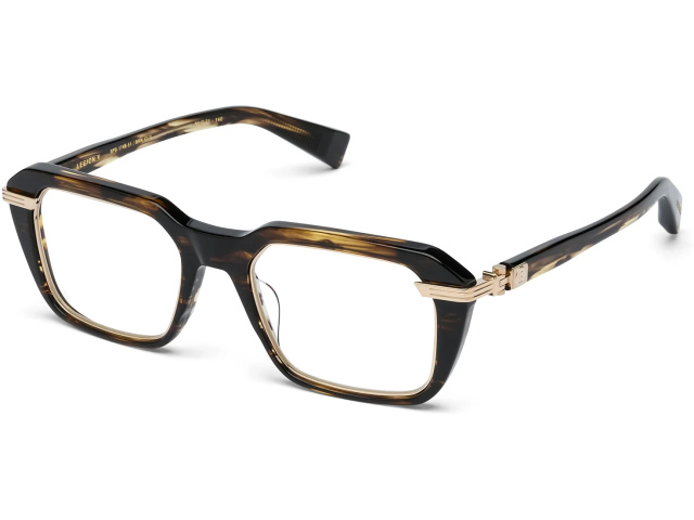 BALMAIN LEGION V BRN - GLD,  Dark Brown Swirl - 12k Gold, CLEAR